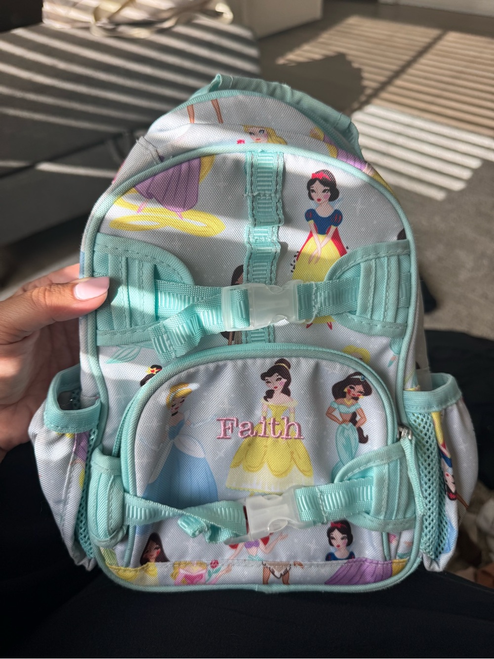 Pottery Barn Kids Mint & Pastel Disney Princess Backpack